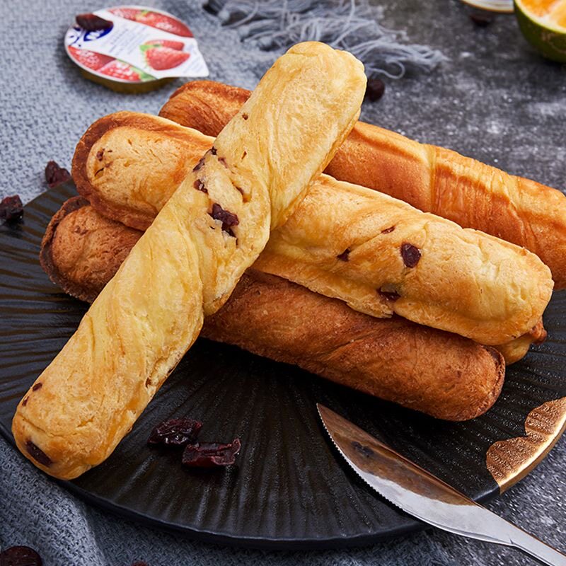 全麦面包减肥专用0脂无糖代餐饱腹糖人专用主食手撕荞麦面包棒健身早餐孕妇儿童中老年休闲食品低负担上班族早餐可选控糖味佳​