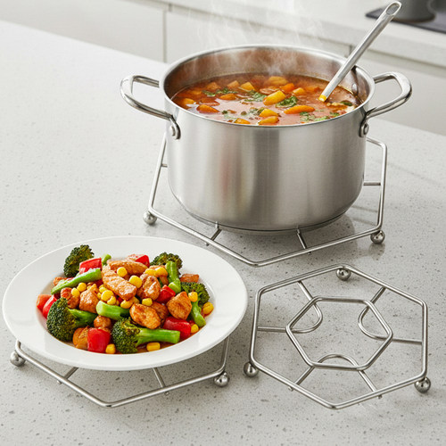 不锈钢防烫桌垫隔热架锅垫厨房砂锅垫家用防火耐高温加厚通用支架