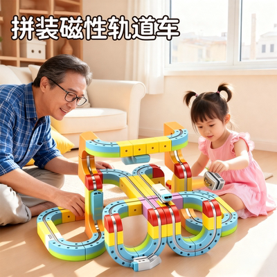 魔幻轨道立方体儿童益智高铁火车