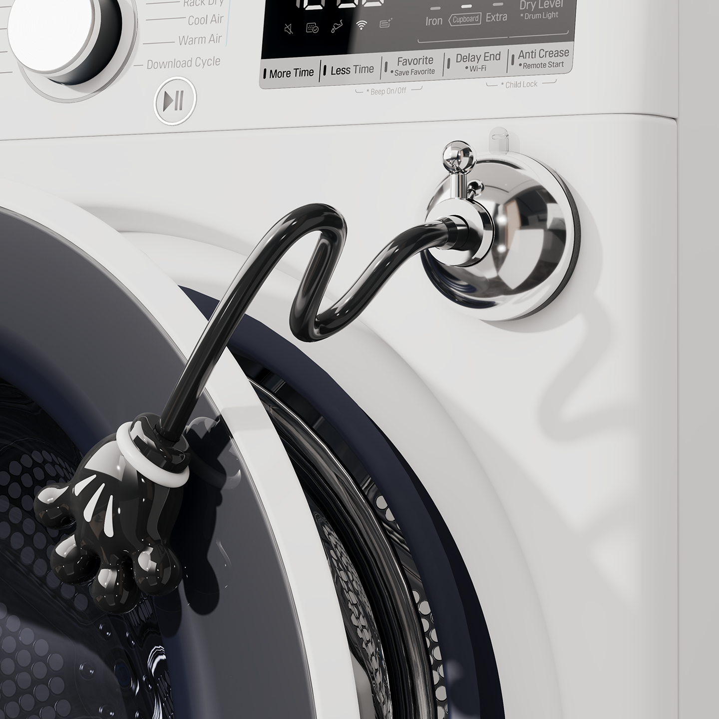 滚筒洗衣机门通风卡扣固定器