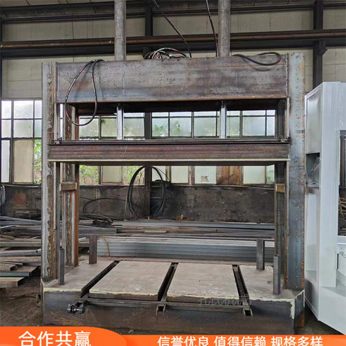 防火门钢木门冷压机厂家 酒店家具液压压力机 移动式双平台压板机