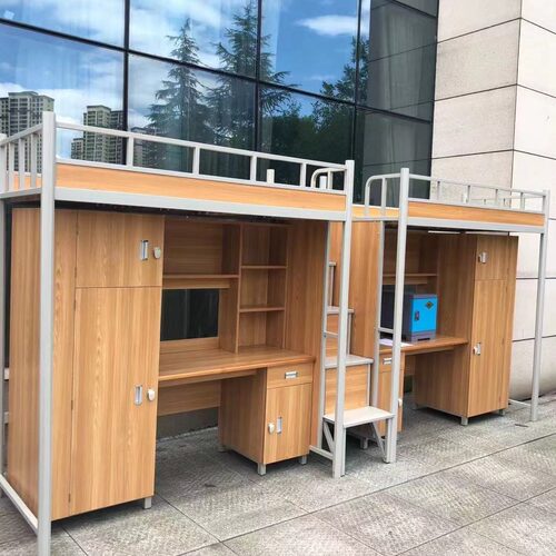 学生公寓床学校宿舍公寓床铁架床上床下柜组合员工书宿舍床上下铺