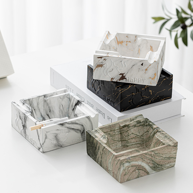 水转印 创意正方形烟灰缸水大号雪茄烟细烟酒店会所网吧礼品