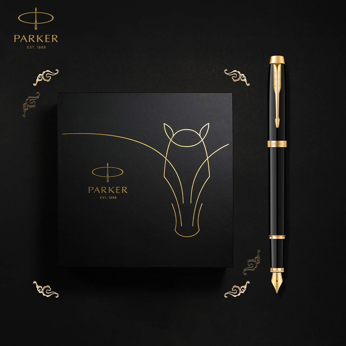 PARKER/派克IM高档精致男女士马年特别款墨水笔宝珠笔签字笔定制礼盒钢笔签字办公商务办公伴手礼送老师领导