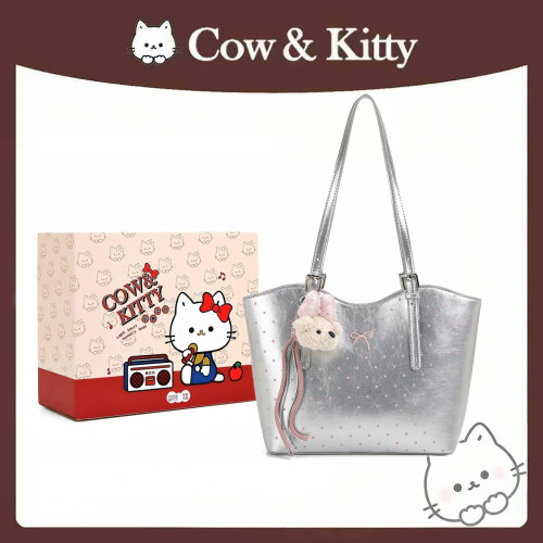 官方正品Cow&Kitty大容量托特包2026新款轻奢小众波点单肩手提包