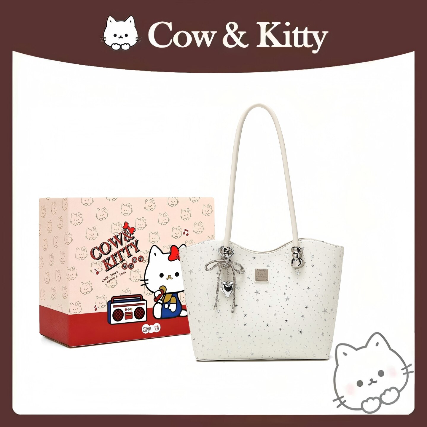 官方正品Cow&Kitty手提包女2026新款大容量托特包休闲百搭单肩包