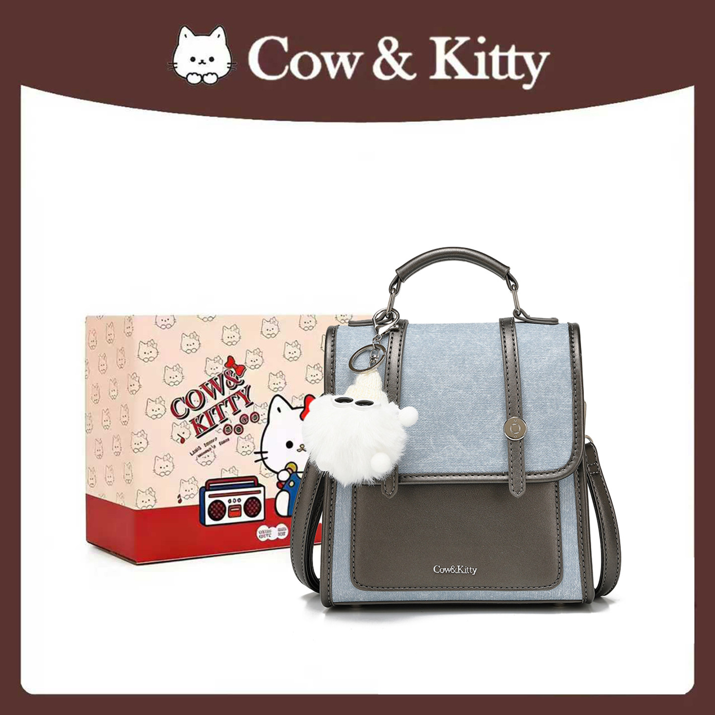 官方正品Cow&Kitty双肩包2026新款高级学院风时尚女小众双肩背包
