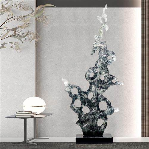 酒店大堂售楼处雕塑落地透明树脂摆件家居饰品客厅玄关艺术品,家居饰品,落地摆件,淘宝优惠券,粉丝福利购,淘宝优惠卷