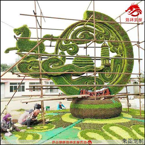 骆驼绿雕制作公园景观仿真动物草雕上海楼盘美陈植物雕塑