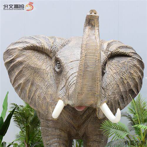 仿真大象软硅胶表皮模拟吼叫扇耳朵抬鼻子公园景区高仿真动物