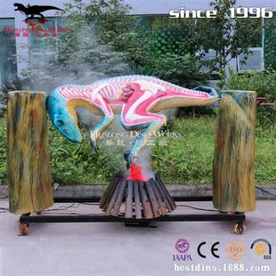 仿真科技机械恐龙年商家硅胶电动恐龙创意迅猛龙模型模具.