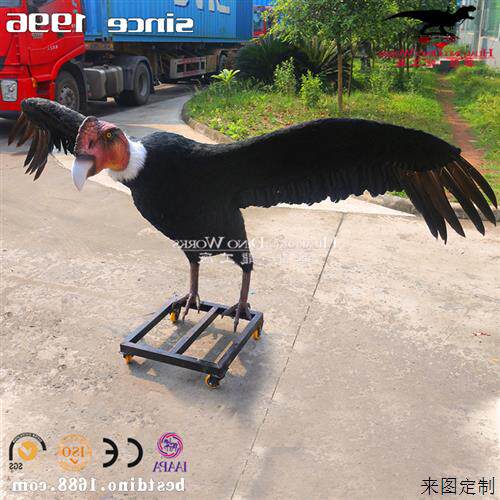仿真纯手工粘毛老鹰翅膀动自贡动物厂家源头工厂来图制作