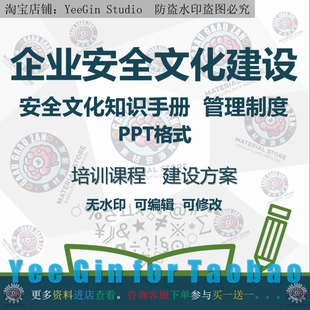 集团公司企业安全文化系统建设培训手册课件建设活动方案管理制度