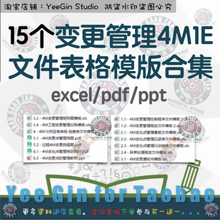 变更管理4M1E文件表格模板控制程序规定看板记录变化点4M矩阵图