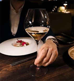 纯手工超薄高颜值大泡泡香槟酒杯高脚水晶葡萄酒杯香槟杯起泡酒杯