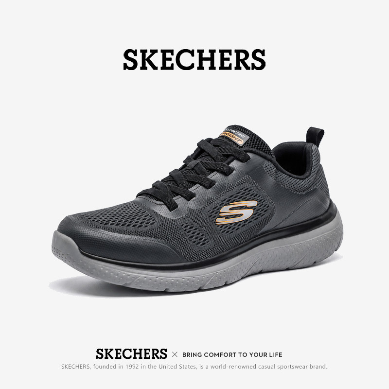 Skechers/斯凯奇男士鞋正品秋季透气2026新款轻便运动休闲网面鞋