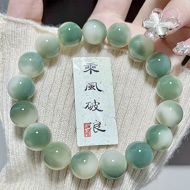 手串盘玩紫葡萄圆珠白玉菩提盘串绕指柔女学生党文玩白菩提根手链