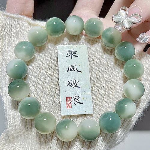 手串盘玩紫葡萄圆珠白玉菩提盘串绕指柔女学生党文玩白菩提根手链