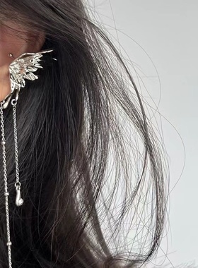 流苏耳夹闪钻星星ins潮小众甜美高级感新款一体式无耳洞耳骨夹耳