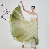 古典舞720双层中国舞剧目原创设计渐变大摆舞裙一片式 演出舞蹈裙