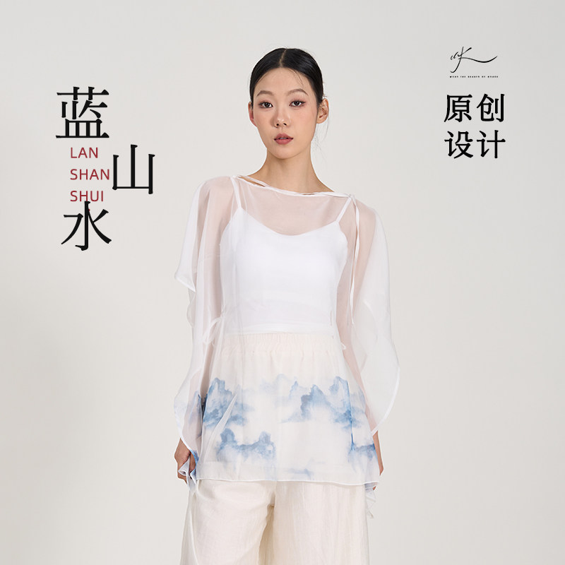 国风罩衫披肩宽松飘逸舞蹈服纱衣气质古典蝙蝠袖雪纺女一字肩纱衣,女装/女士精品,上衣,淘宝优惠券,粉丝福利购,淘宝优惠卷