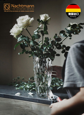 德国进口Nachtmann轻奢北欧创意家居饰品摆件鲜花水晶玻璃插花瓶