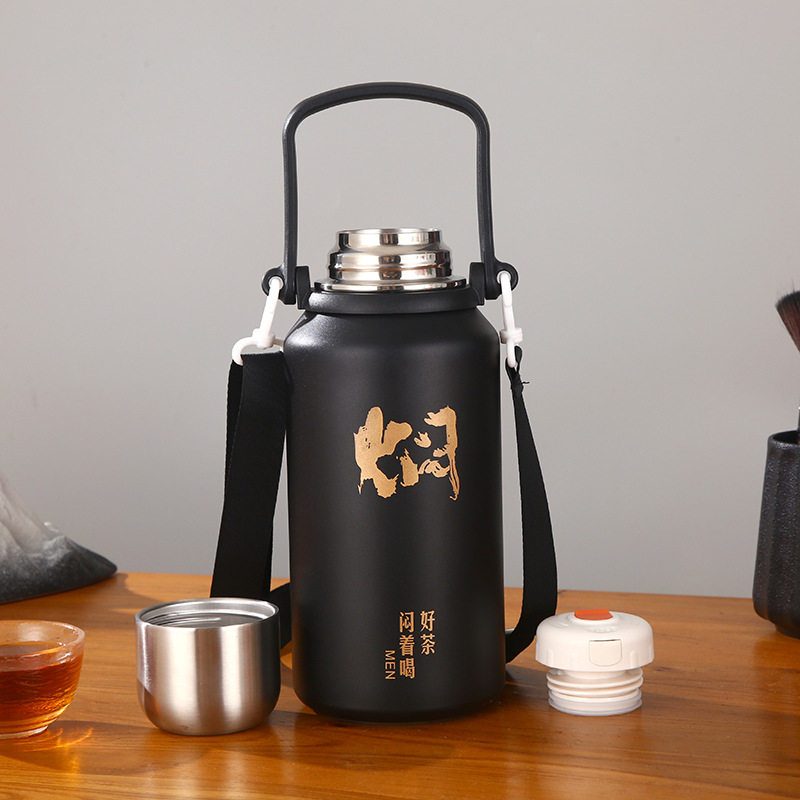 新款学生手提焖烧壶大容量316不锈钢陈皮白茶水壶斜跨保温杯,餐饮具,焖烧杯,淘宝优惠券,粉丝福利购,淘宝优惠卷
