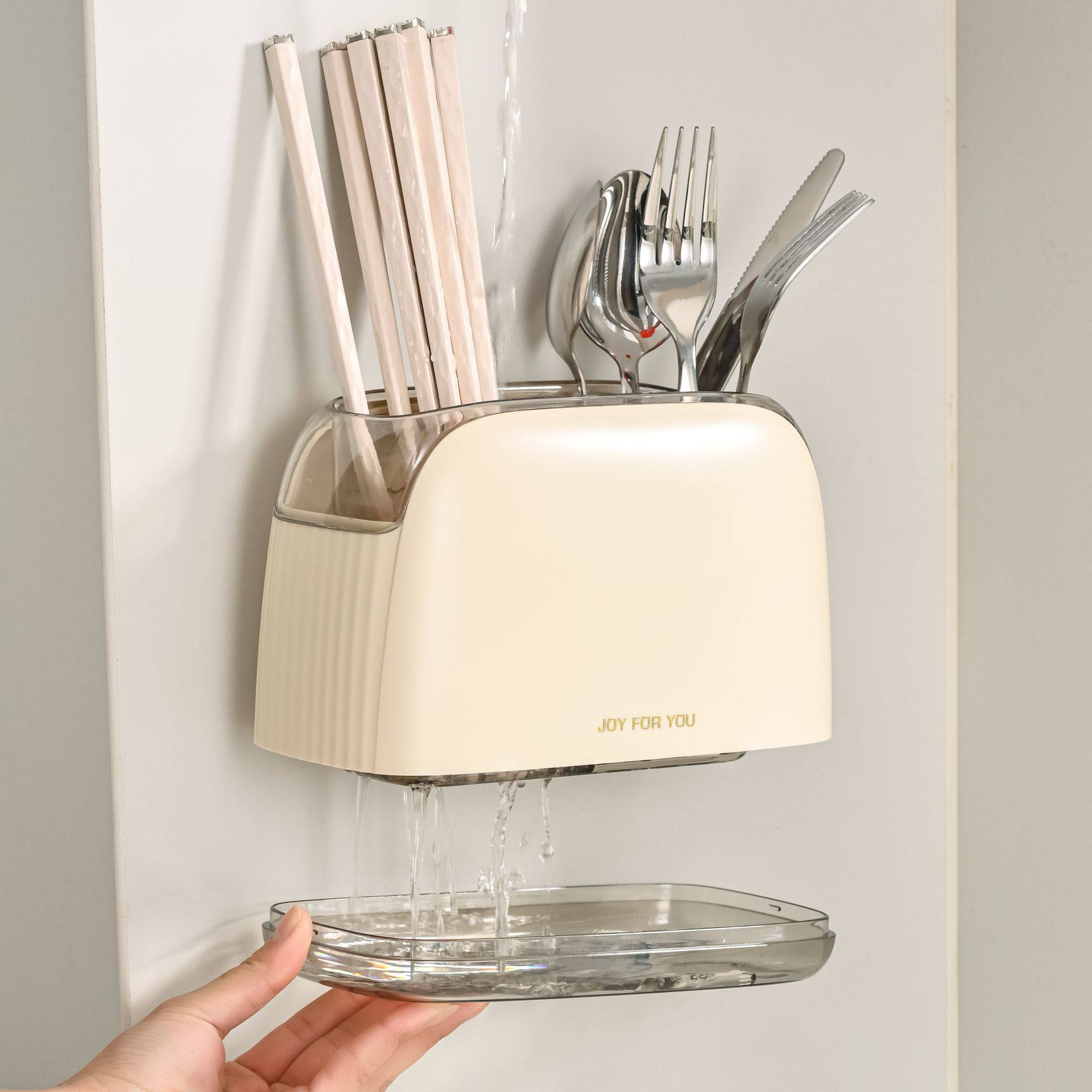 逸雅收纳盒筷勺子筒厨房置物架一体架沥水免打孔家用多用途收纳盒,餐饮具,筷子盒,淘宝优惠券,粉丝福利购,淘宝优惠卷