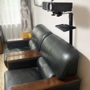 投影仪机支架落地伸缩藏网电线免打孔隐藏进沙发床头柜背靠墙专用