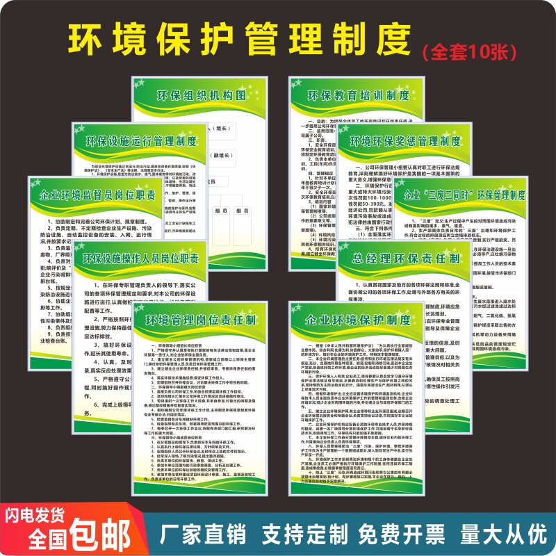 企业环境保护管理制度环保设施运行管理三废三同时监督员岗位职责