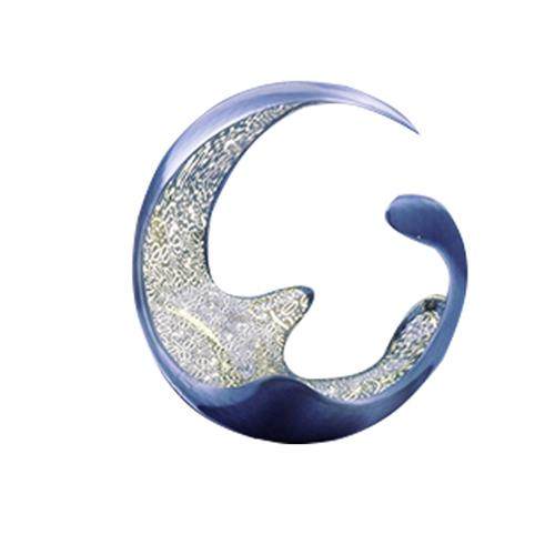 户外不锈钢镜面雕塑定制浪花白钢水滴发光水景景观水波纹抽象摆件