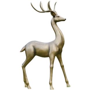 户外抽象梅花鹿大型玻璃钢雕塑园林小区造景售楼部草坪装 饰品摆件