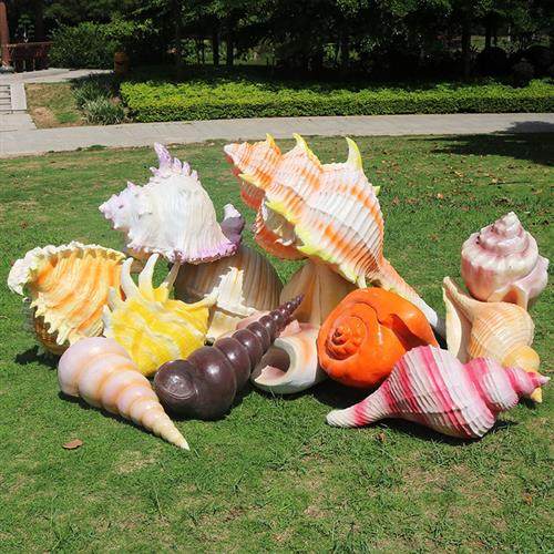 海洋生物卡通海豚鲨鱼贝壳虾螃蟹花园沙滩玻璃钢雕塑装饰落地摆件,家居饰品,落地摆件,淘宝优惠券,粉丝福利购,淘宝优惠卷