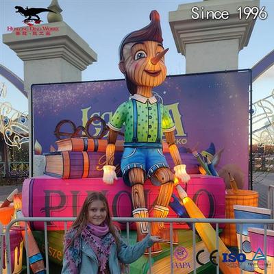 夜游彩灯文旅景区匹诺曹狐狸森林主题乐园彩灯文化巡演节气灯会