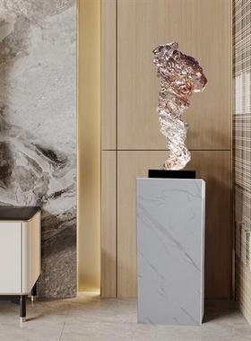 高档轻奢透明树脂软装置饰品雕塑客厅电视柜大型落地抽象卷形摆件