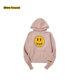drew 拉绒卫衣灰粉色男女同款 house mascot笑脸连帽拼接美式