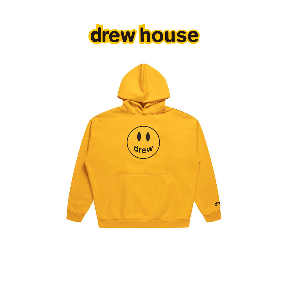 drew笑脸宽松连帽拉绒卫衣图片