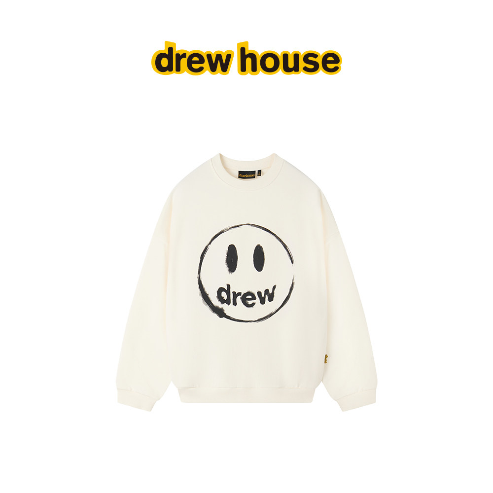 drewhouse水墨笑脸圆领卫衣图片