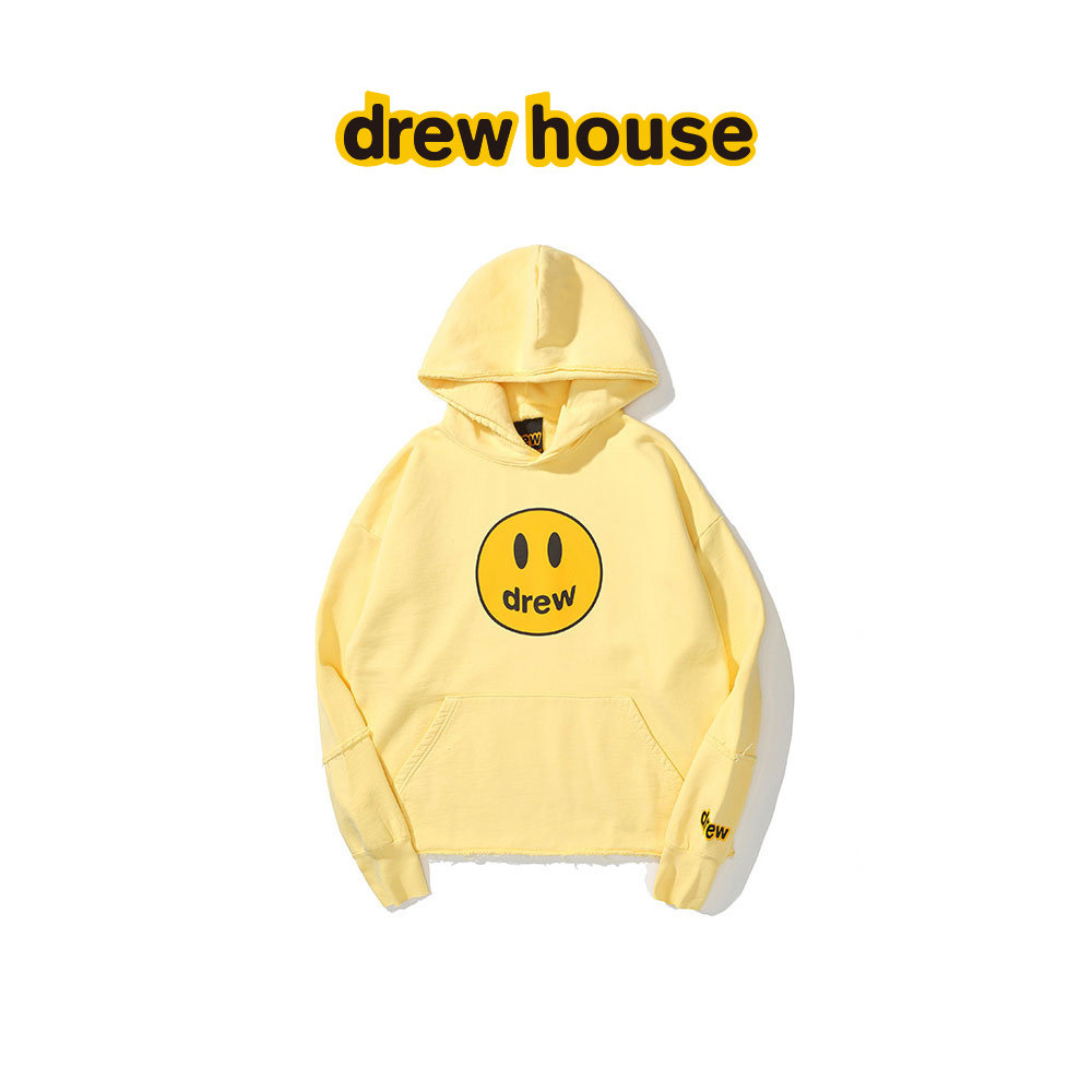 drewhouse笑脸连帽拼接卫衣图片