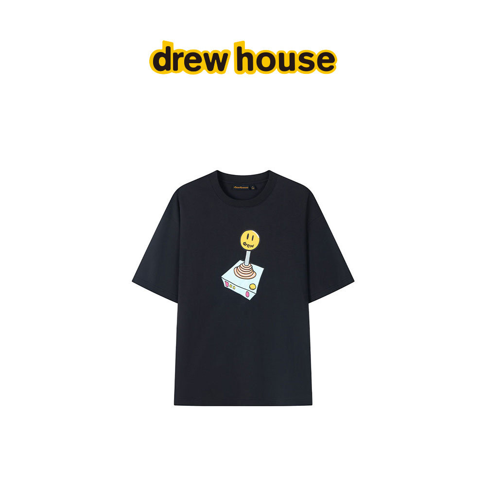 drew house joystick笑脸摇杆印花纯棉短袖T恤男女同款