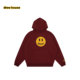 mascot笑脸宽松连帽卫衣酒红色男女同款 drew house