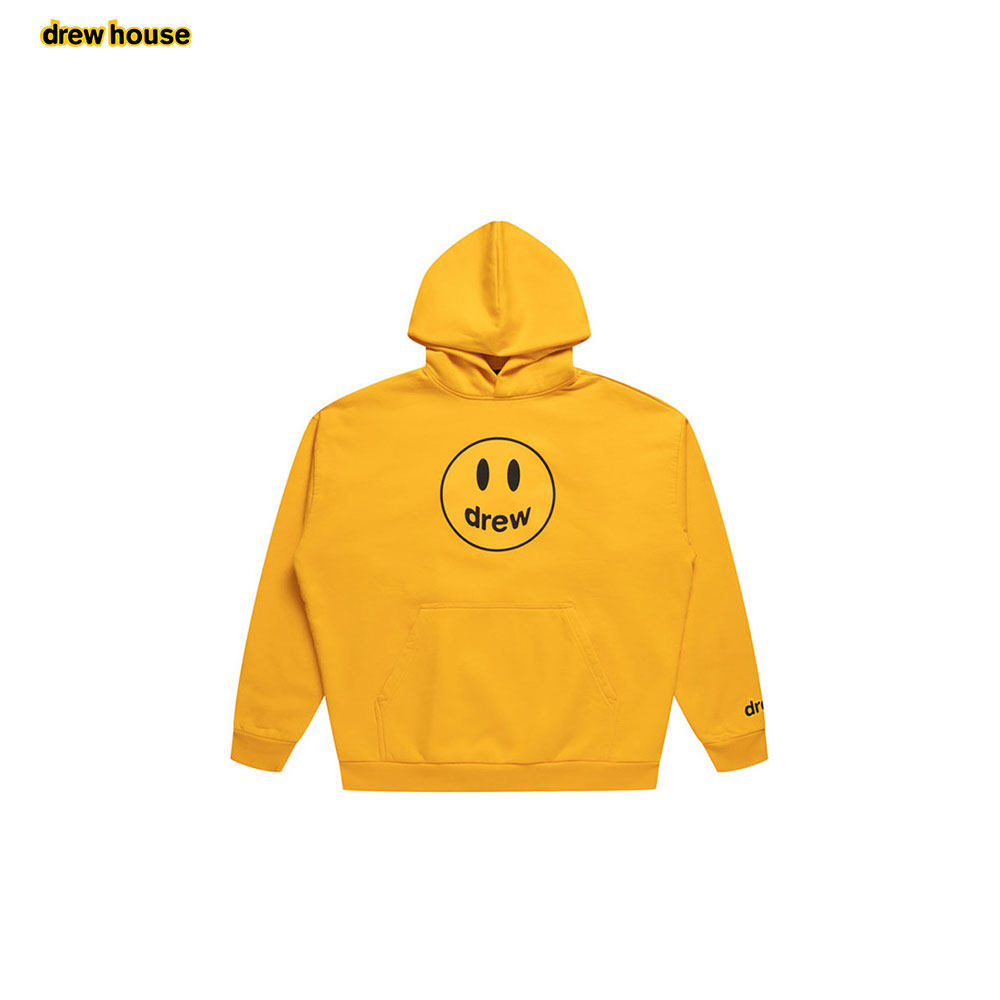 drew笑脸宽松连帽拉绒卫衣