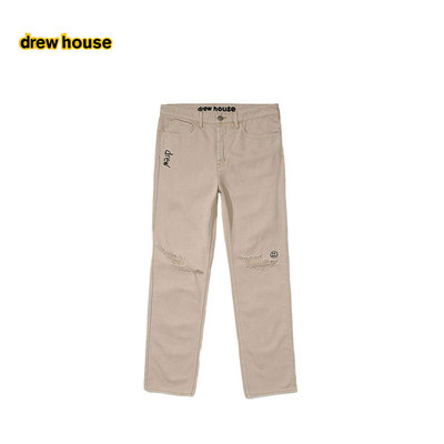 drewhouse长裤拼贴破洞牛仔裤