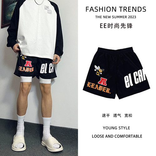ee小蜜蜂美式短裤速干四分裤