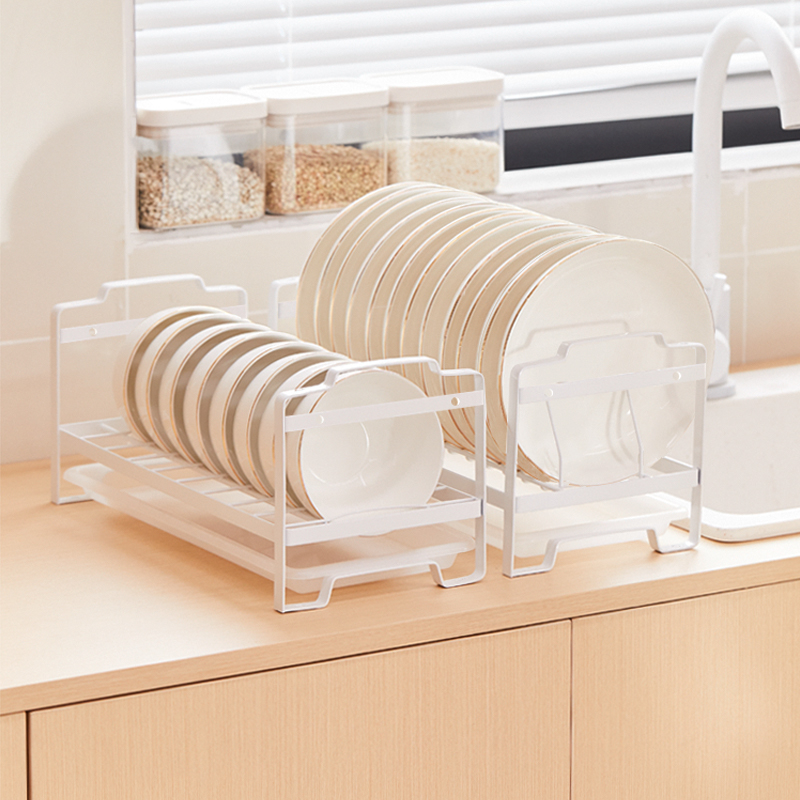 厨房碗碟收纳架免安装橱柜内置物架家用窄小型不锈钢碗盘沥水架