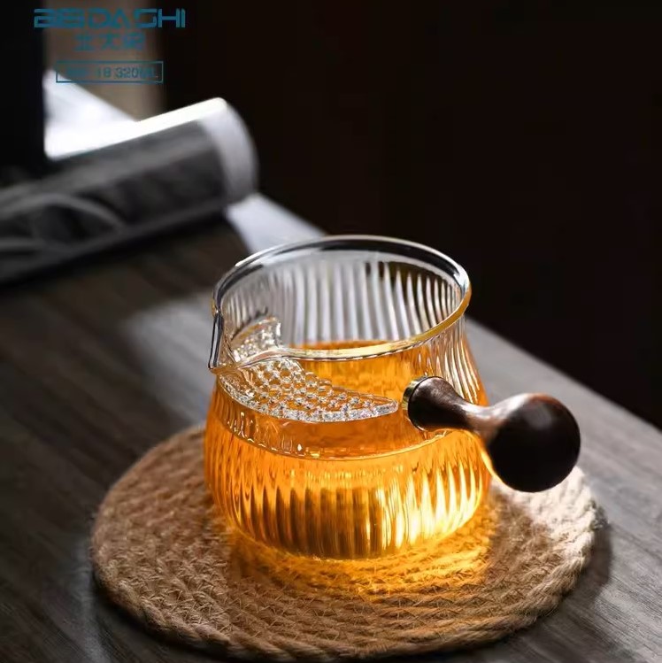 北大史侧把玻璃公道杯加厚玻璃图片