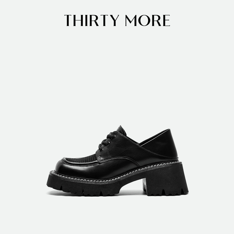 Thirty More乐福鞋女2026夏季新款英伦复古透网百搭厚底单鞋小码,女鞋,深口单鞋,淘宝优惠券,粉丝福利购,淘宝优惠卷