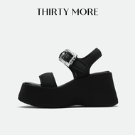 Thirty More厚底凉鞋女2026夏季新款增高女鞋百搭外穿露趾沙滩鞋