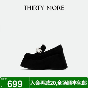 女2025秋冬新款 More厚底乐福鞋 Thirty 潮流百搭单鞋 澳白幻境