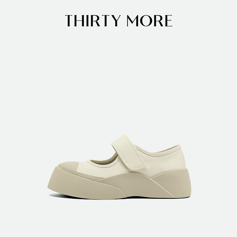 Thirty More复古法式真皮玛丽珍鞋女2025新款百搭甜酷厚底jk单鞋,女鞋,玛丽珍鞋,淘宝优惠券,粉丝福利购,淘宝优惠卷